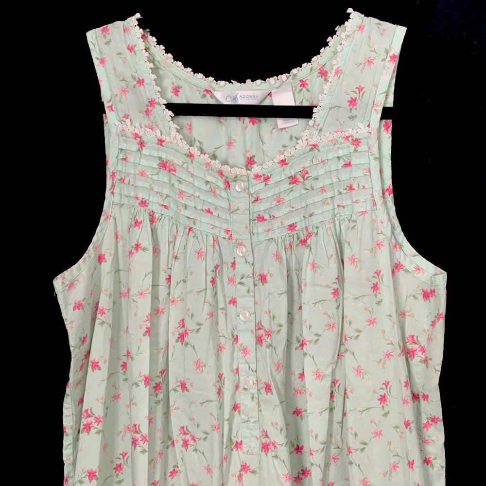 Adonna 100% Cotton Floral Print Nightgown - Picture 3 of 5